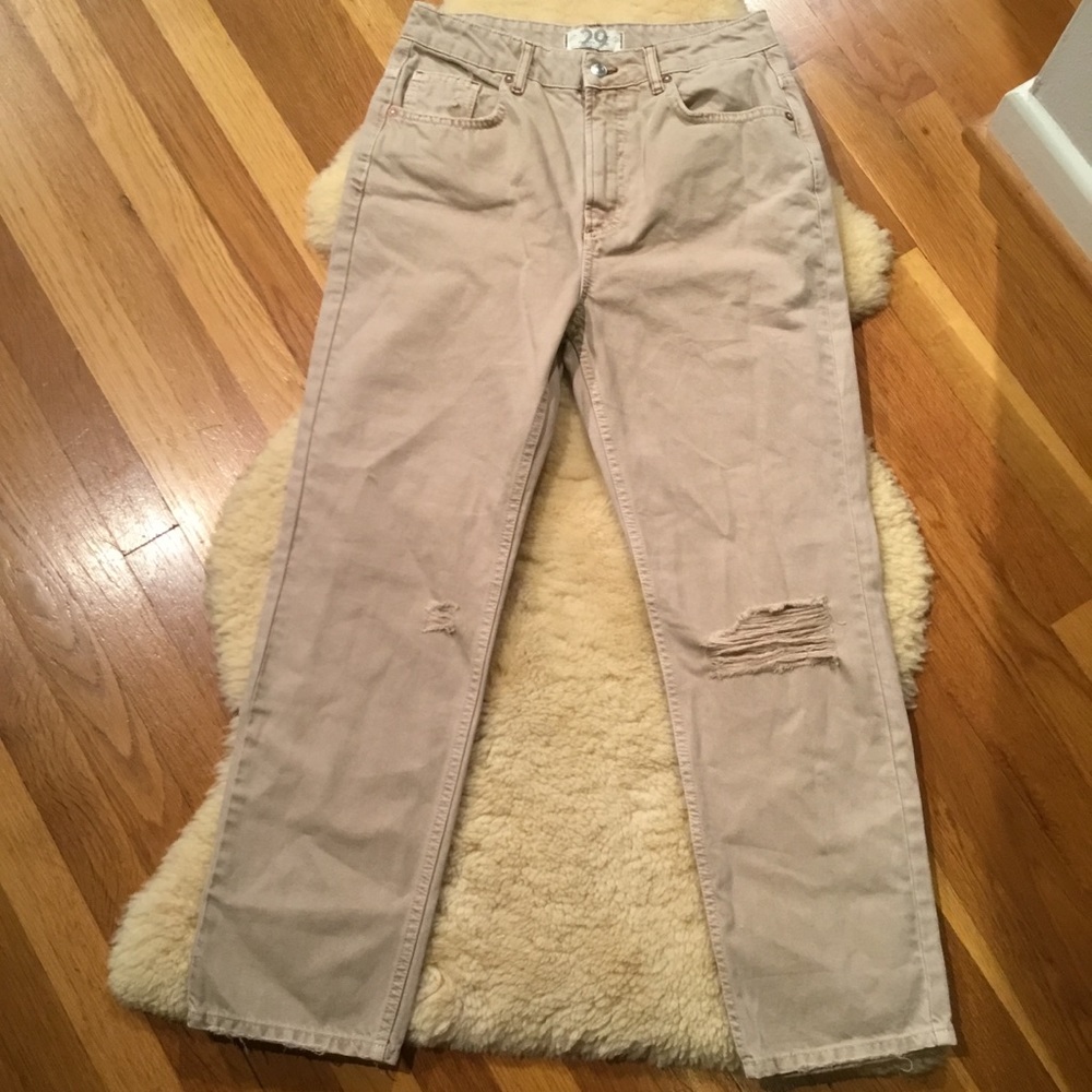 We the Free khaki denim Dakota distressed jeans